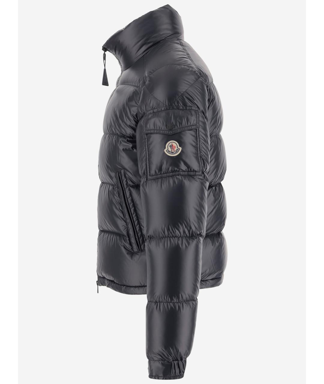 MONCLER Черный полиамидовый пуховик, фото 2