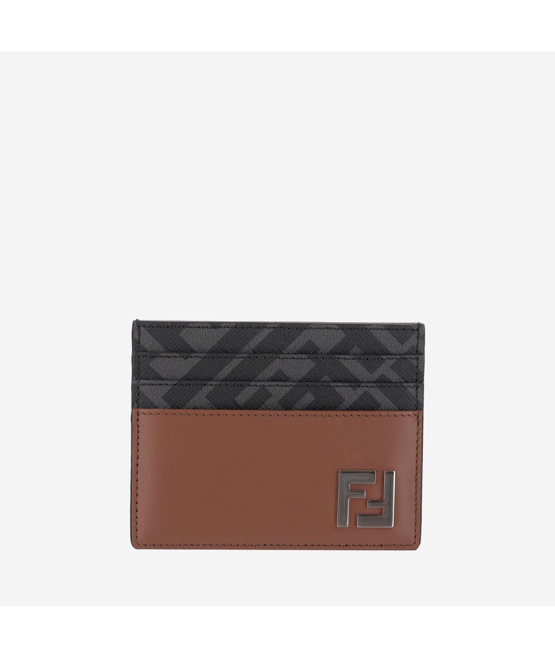 FENDI Коричневый кожаный кардхолдер, фото 4