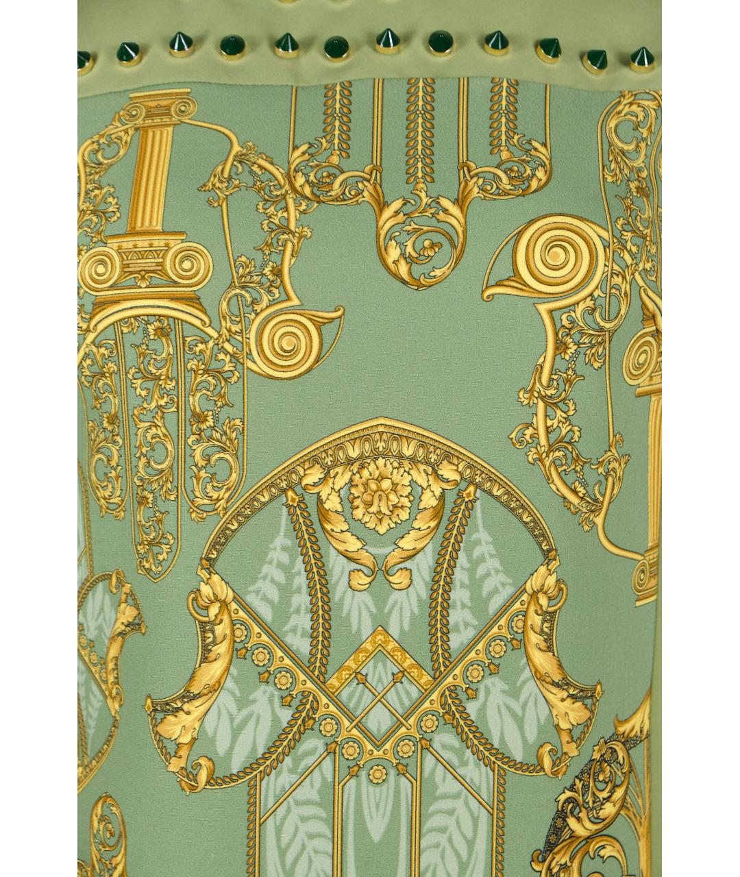 VERSACE Зеленые хлопковое коктейльное платье, фото 3