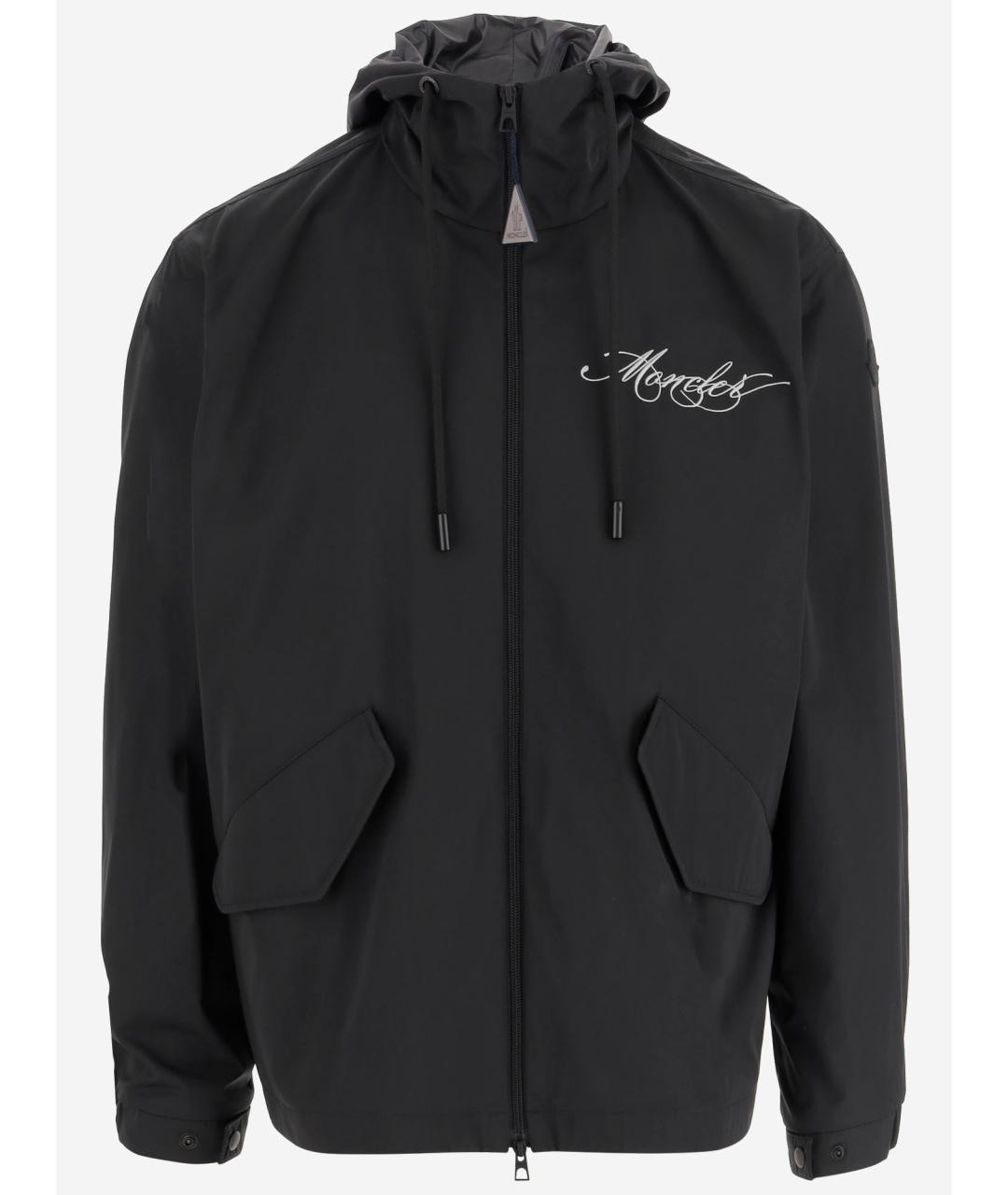 MONCLER Черная полиэстеровая куртка, фото 4
