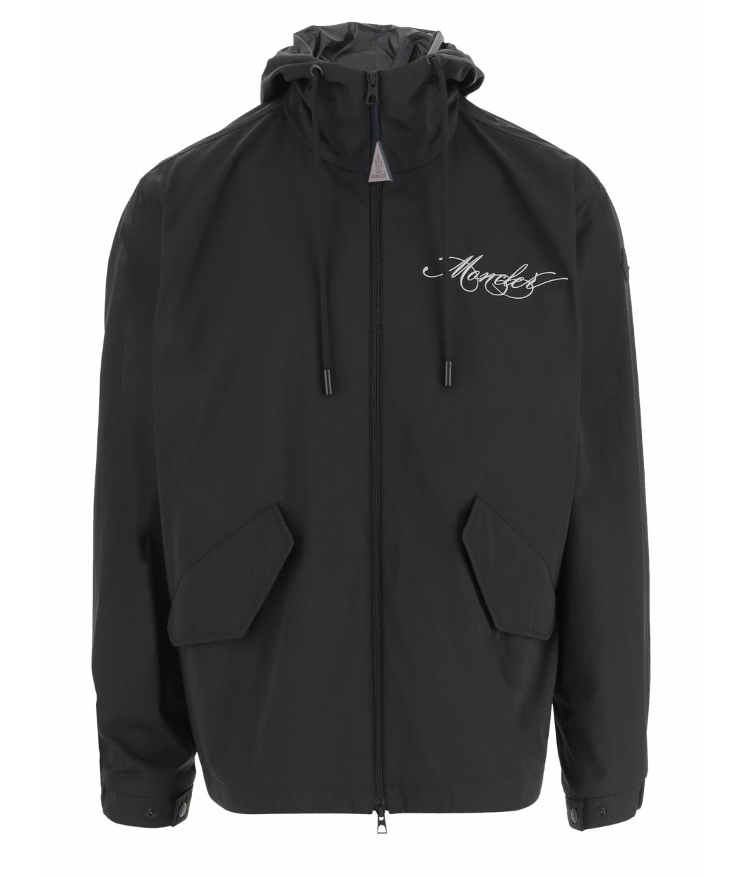 MONCLER Черная полиэстеровая куртка, фото 1