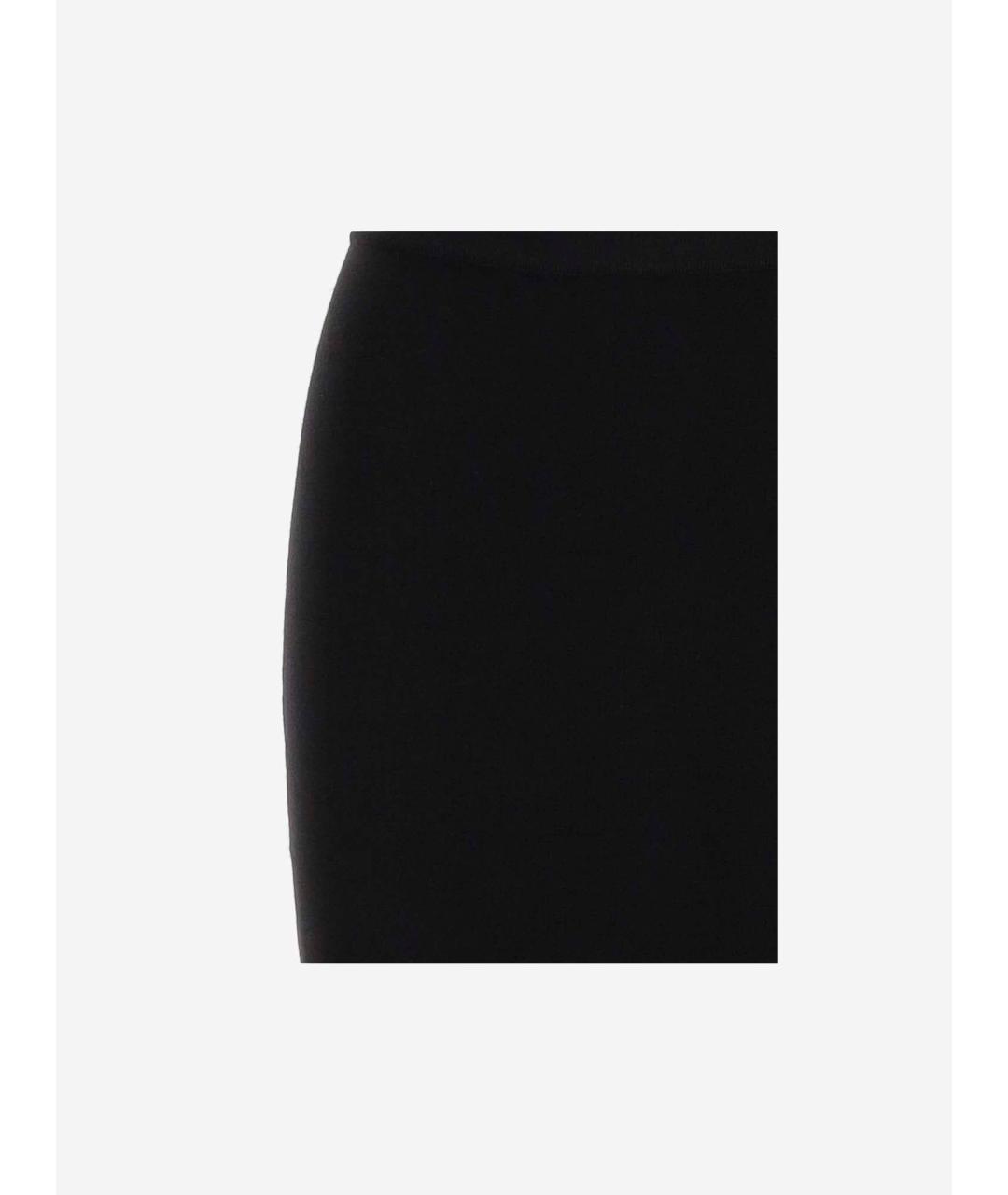 SAINT LAURENT Черная шерстяная юбка миди, фото 3