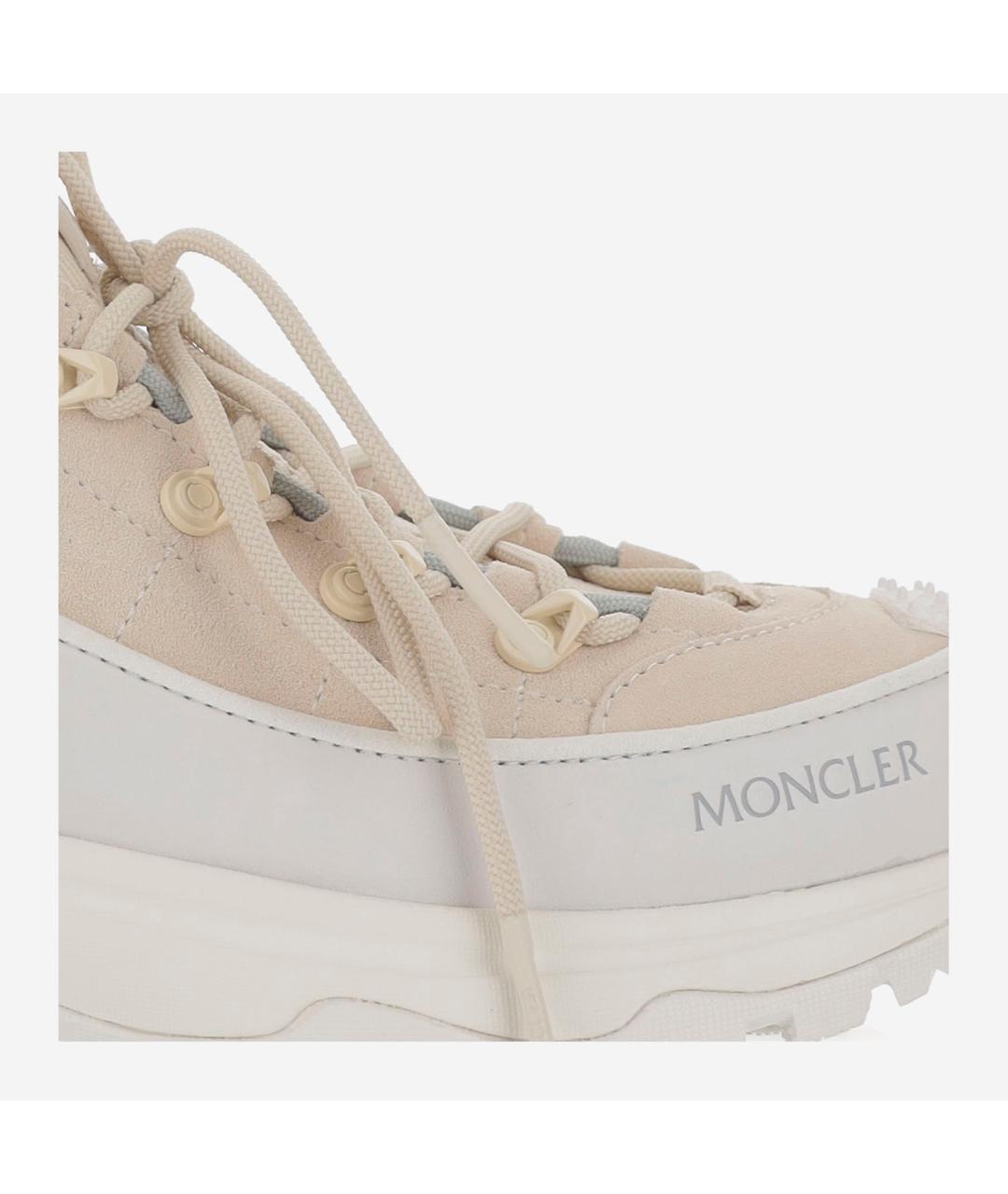MONCLER Розовые синтетические низкие кроссовки / кеды, фото 5