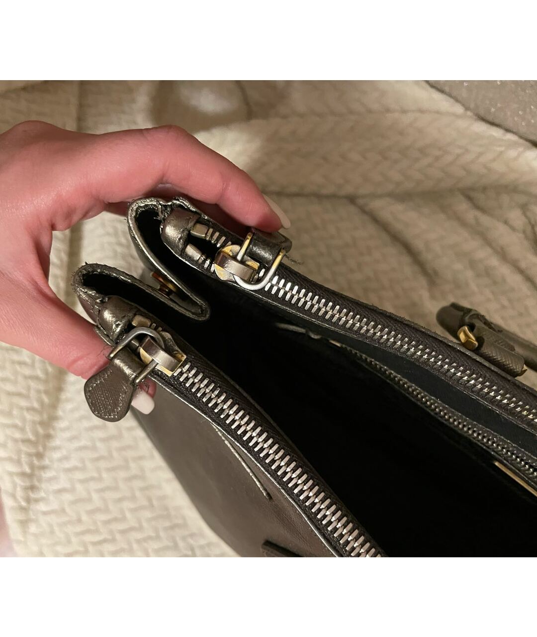 PRADA Коричневая кожаная сумка тоут, фото 8