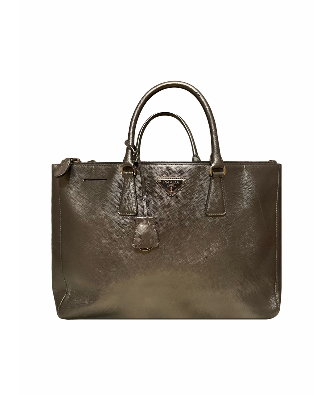 PRADA Коричневая кожаная сумка тоут, фото 1