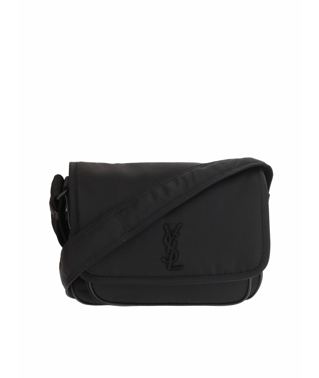 SAINT LAURENT Черная синтетическая сумка на плечо, фото 1