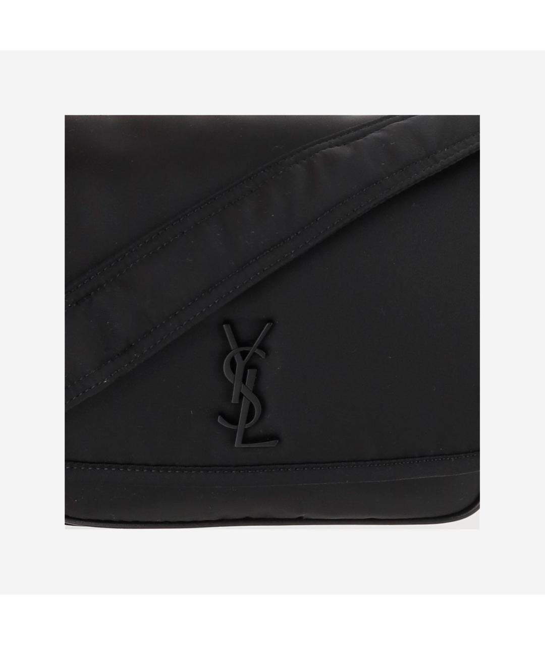 SAINT LAURENT Черная синтетическая сумка на плечо, фото 4