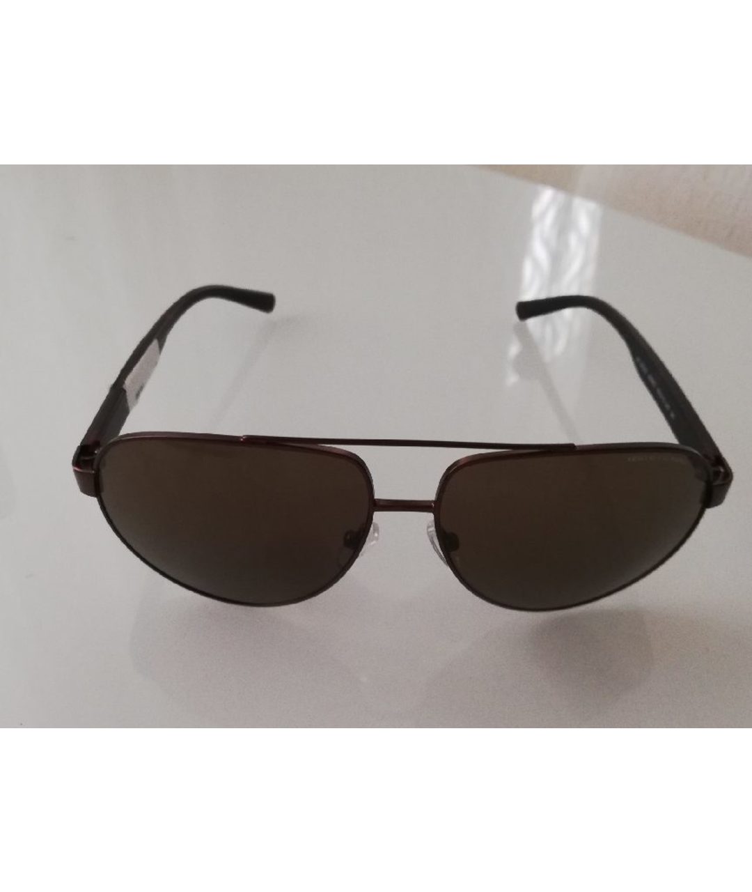 ARMANI COLLEZIONI Коричневые металлические солнцезащитные очки, фото 7