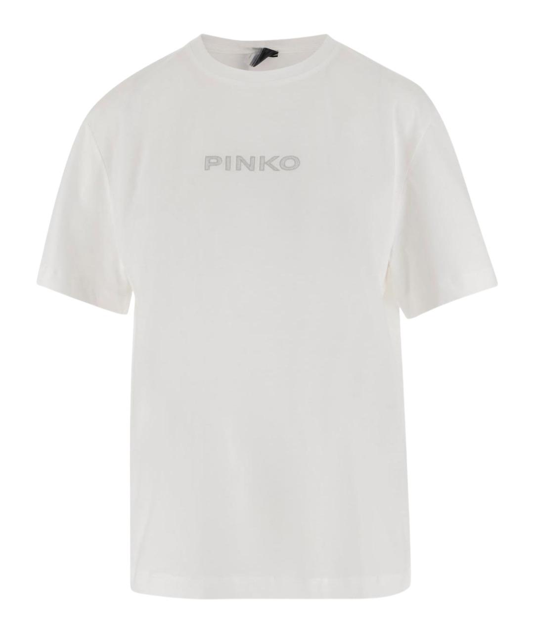 PINKO Белая хлопковая футболка, фото 1