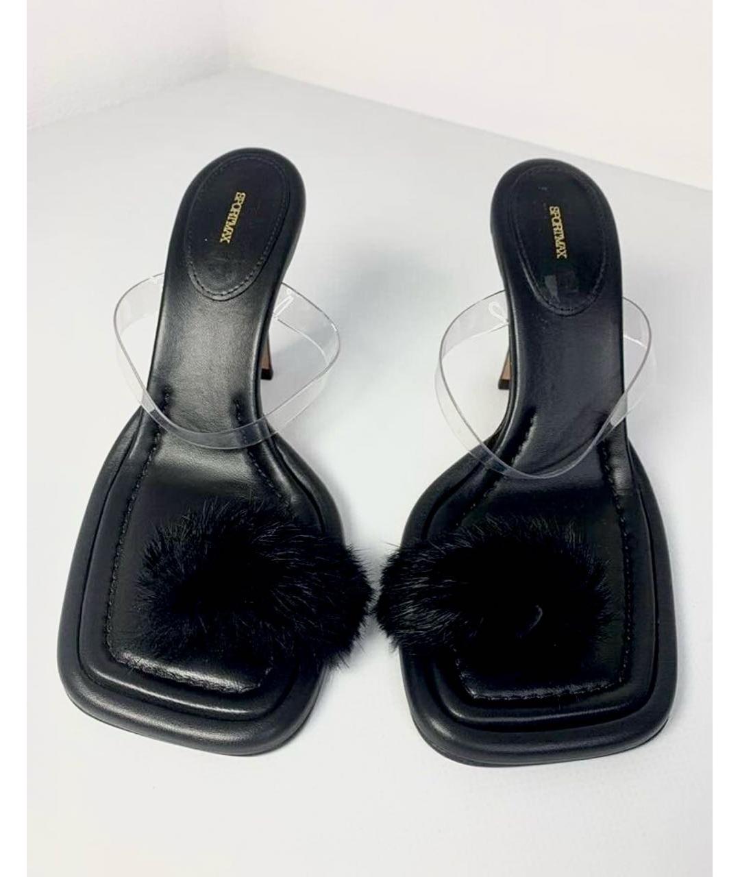 SPORTMAX Черные босоножки, фото 2