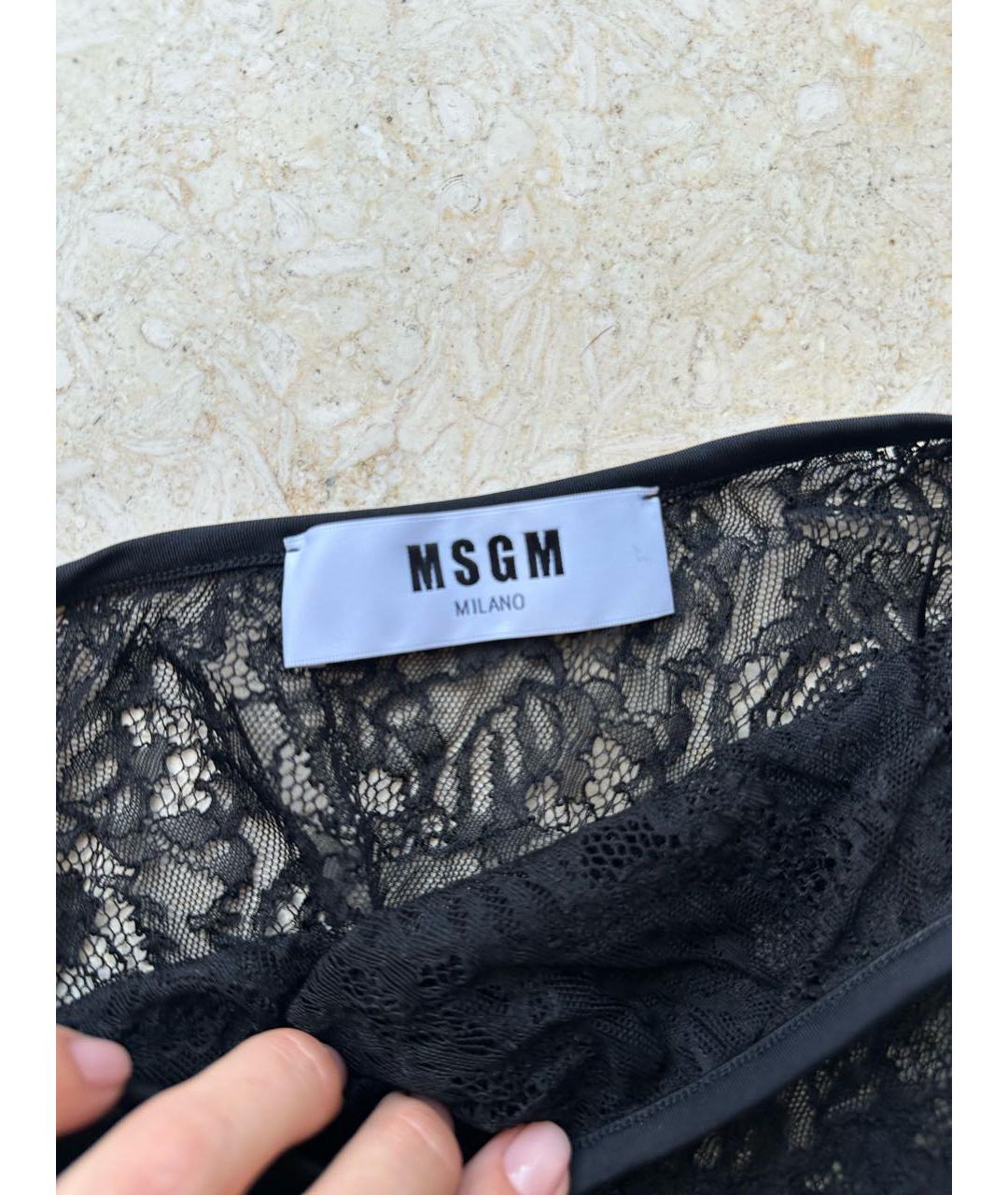 MSGM Черное кружевное боди, фото 2