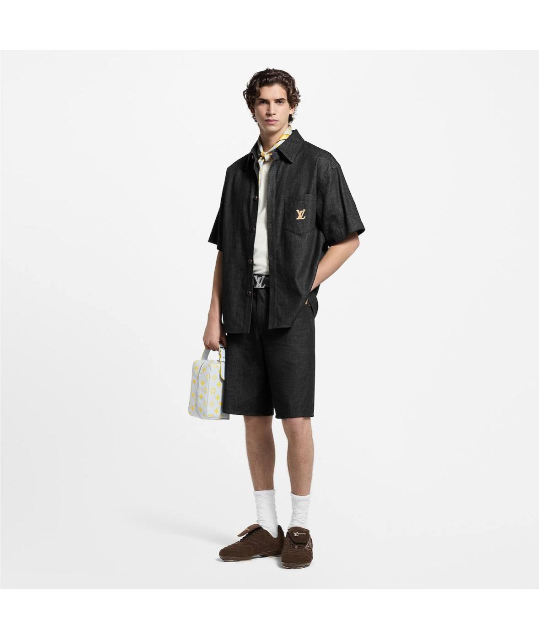 LOUIS VUITTON Черные хлопковые шорты, фото 3
