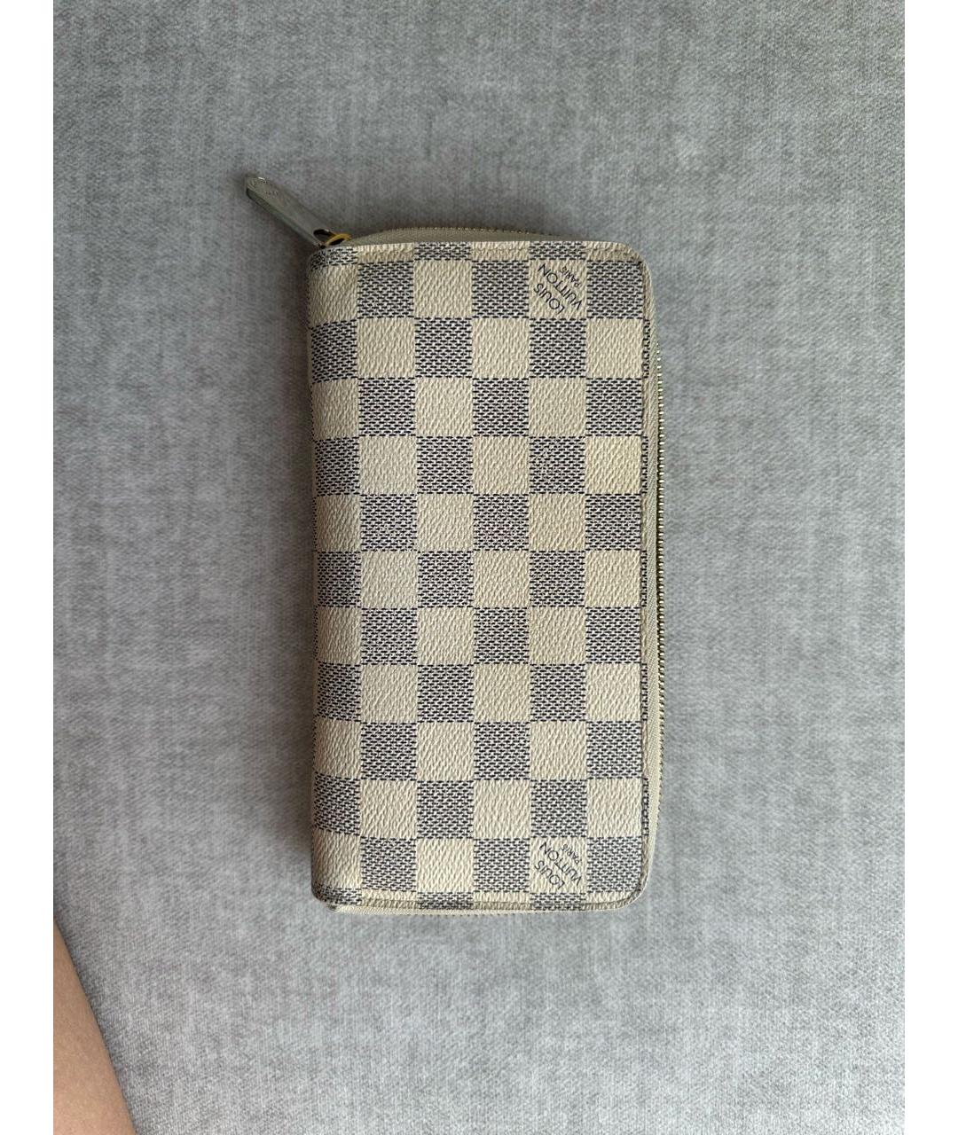 LOUIS VUITTON Бежевый кожаный кошелек, фото 5