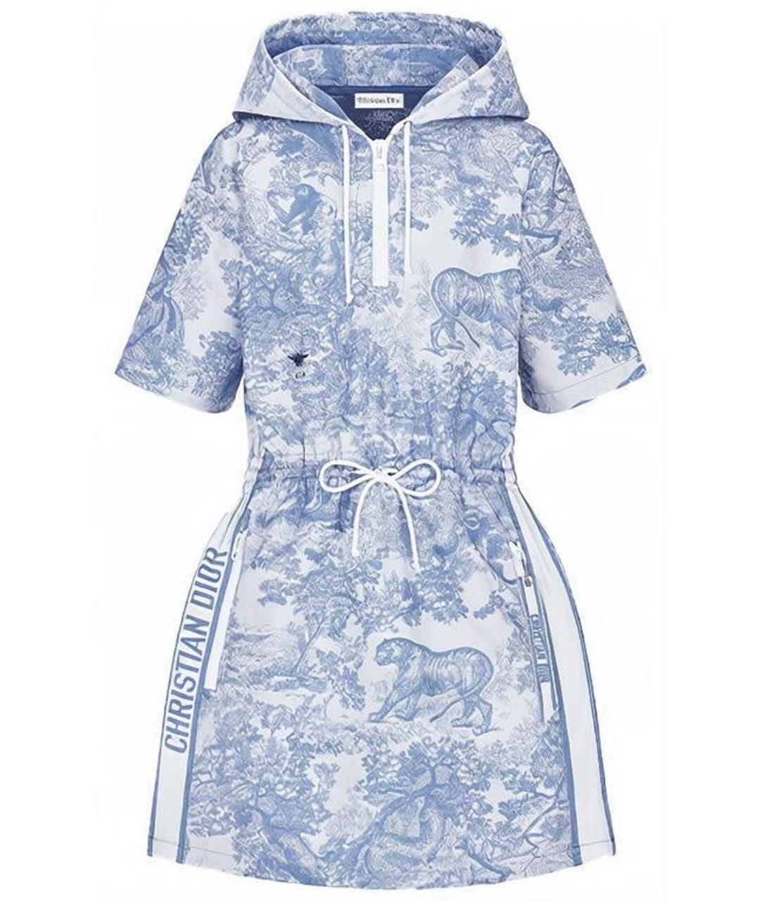 CHRISTIAN DIOR Голубое повседневное платье, фото 1