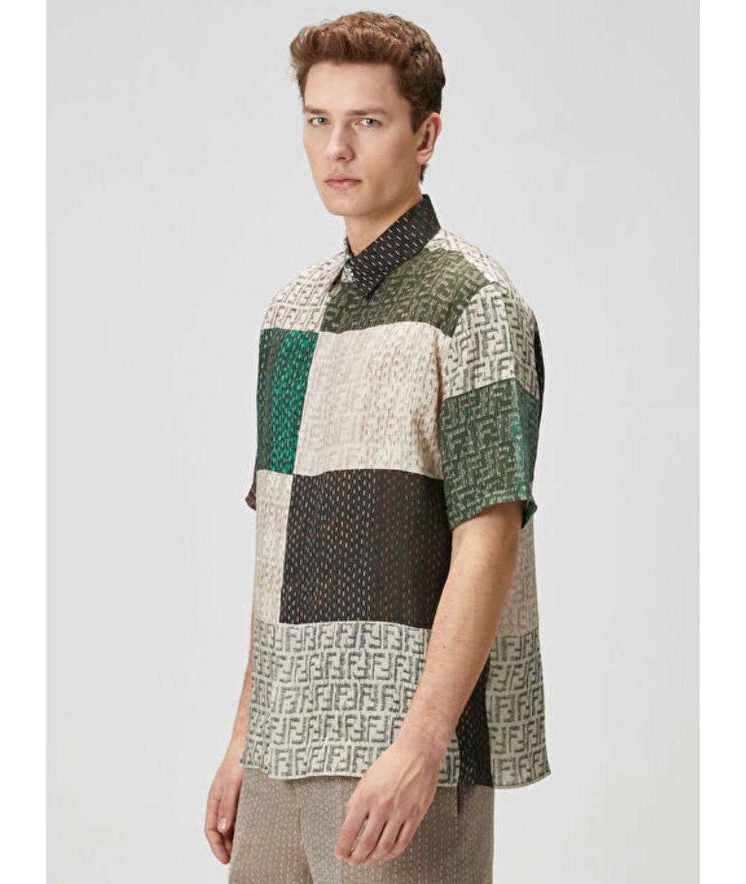 FENDI Мульти льняная кэжуал рубашка, фото 3