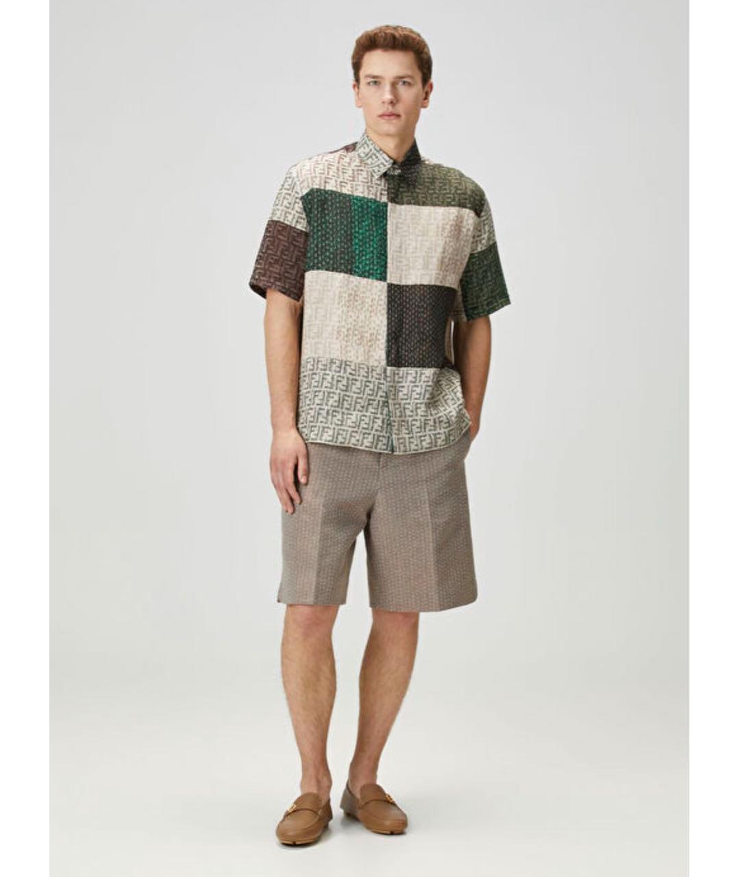 FENDI Мульти льняная кэжуал рубашка, фото 2