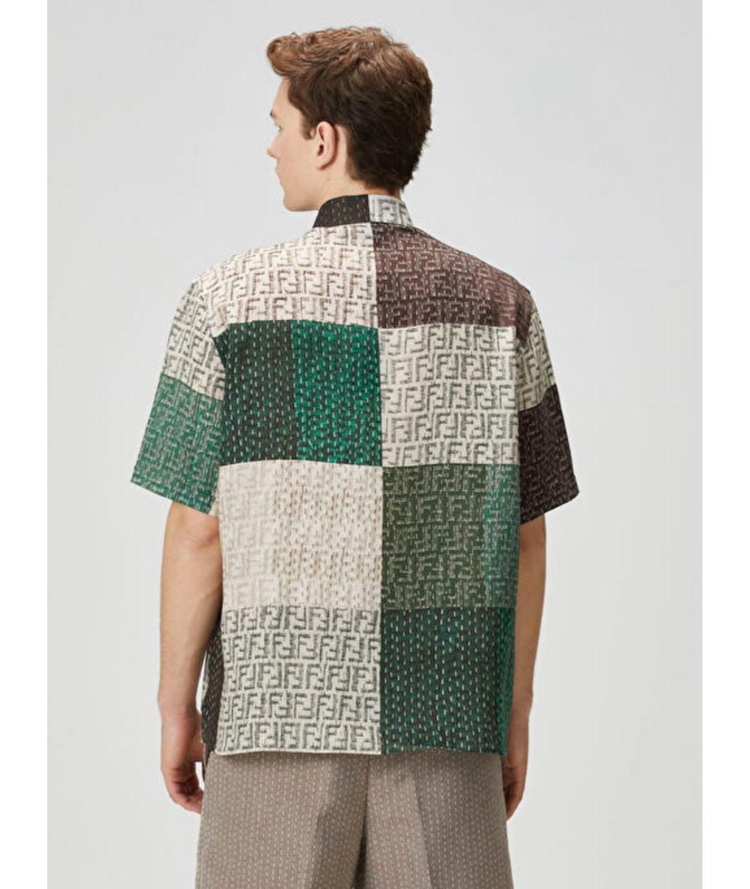 FENDI Мульти льняная кэжуал рубашка, фото 4