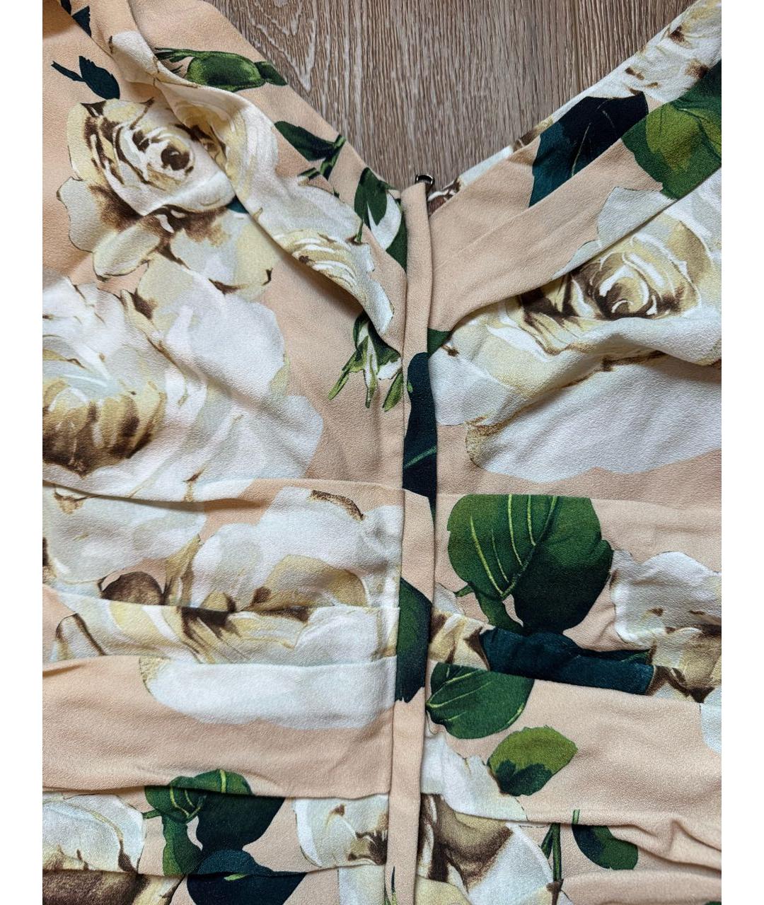 DOLCE&GABBANA Мульти шелковое повседневное платье, фото 4