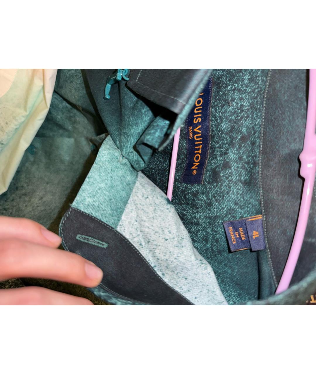 LOUIS VUITTON Зеленая хлопковая кэжуал рубашка, фото 7