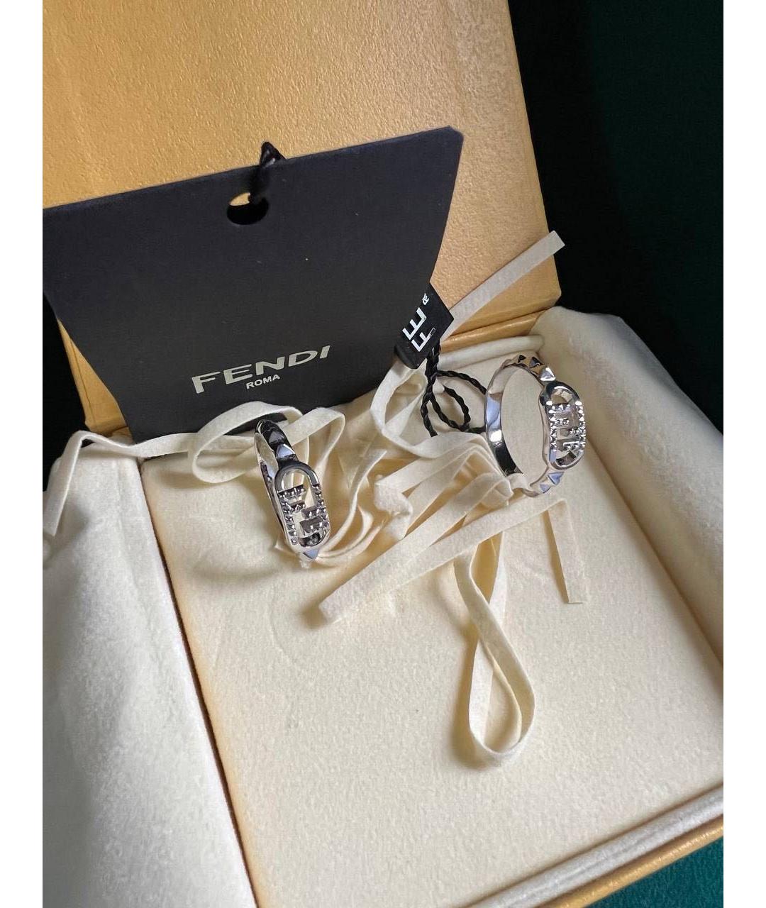 FENDI Серебряные серьги, фото 3