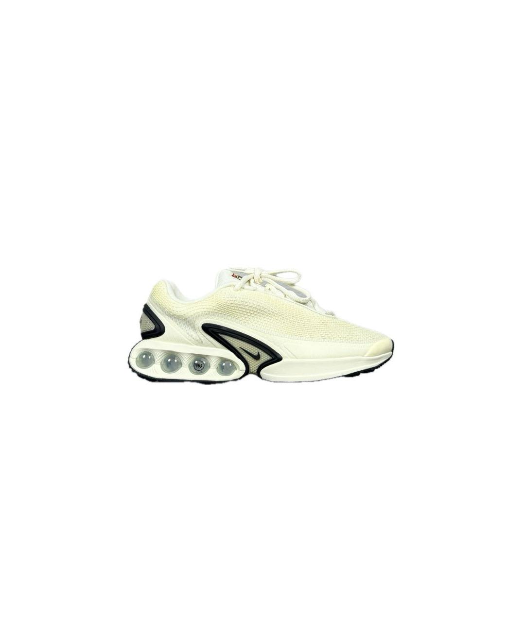 NIKE Бежевые кожаные низкие кроссовки / кеды, фото 1