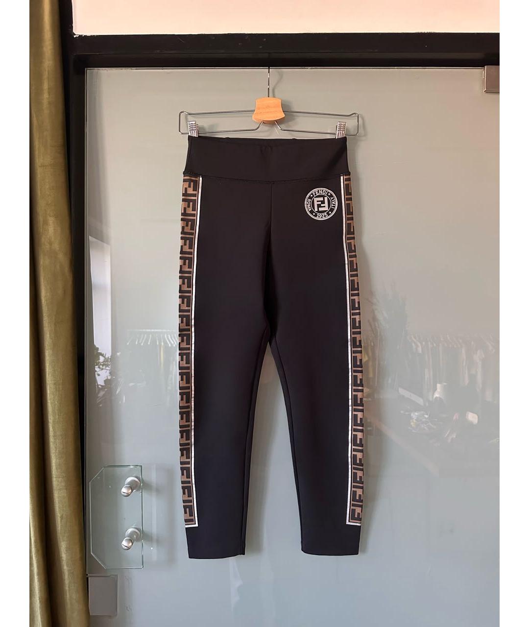 FENDI Черные полиамидовые спортивные брюки и шорты, фото 6