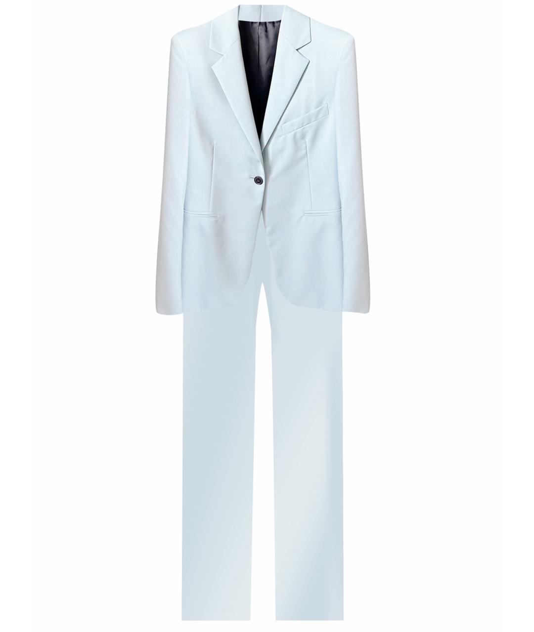 PAUL SMITH Бирюзовый шерстяной костюм с брюками, фото 1