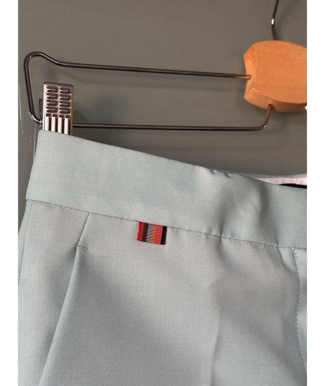 PAUL SMITH Бирюзовый шерстяной костюм с брюками, фото 6