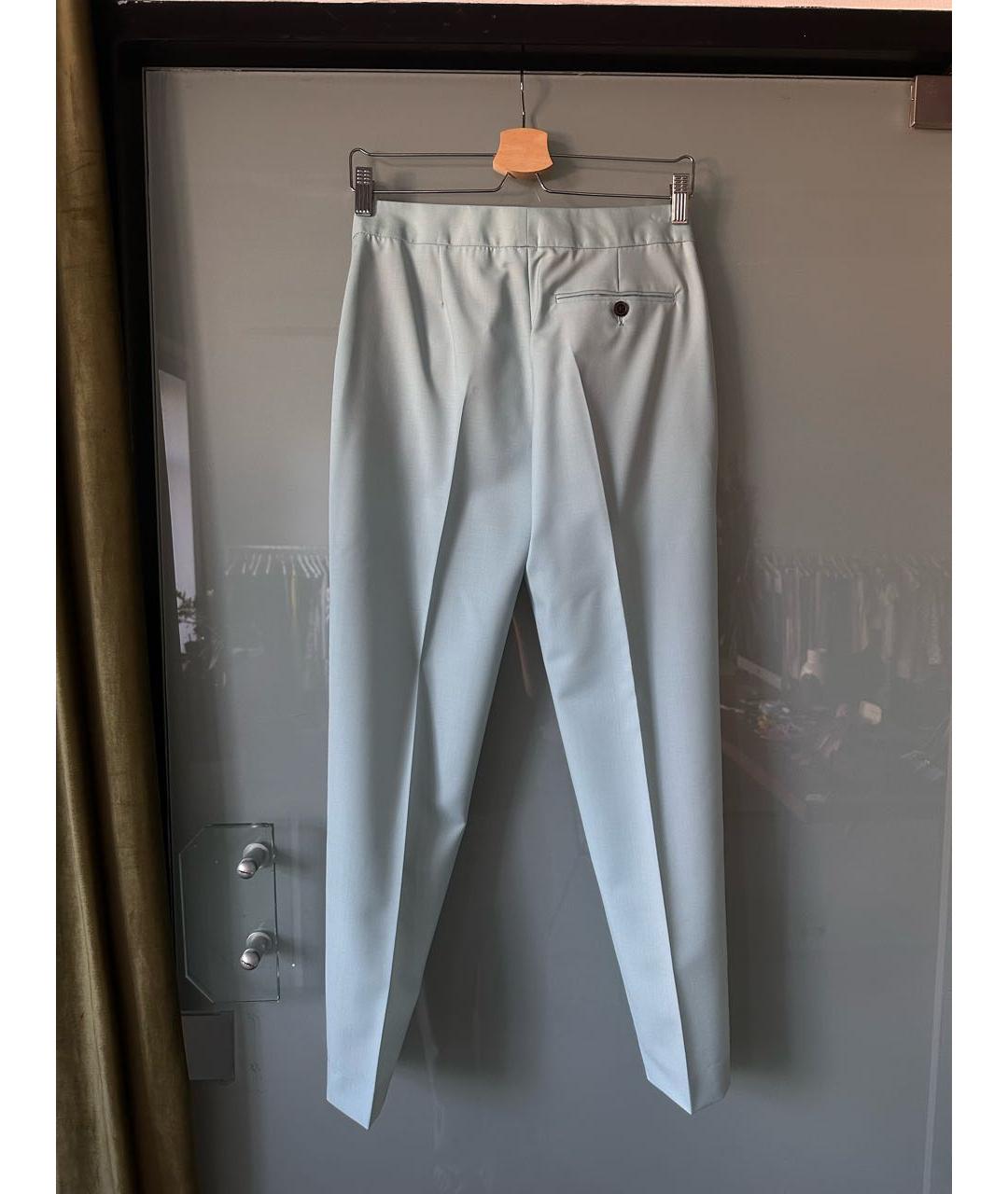 PAUL SMITH Бирюзовый шерстяной костюм с брюками, фото 7