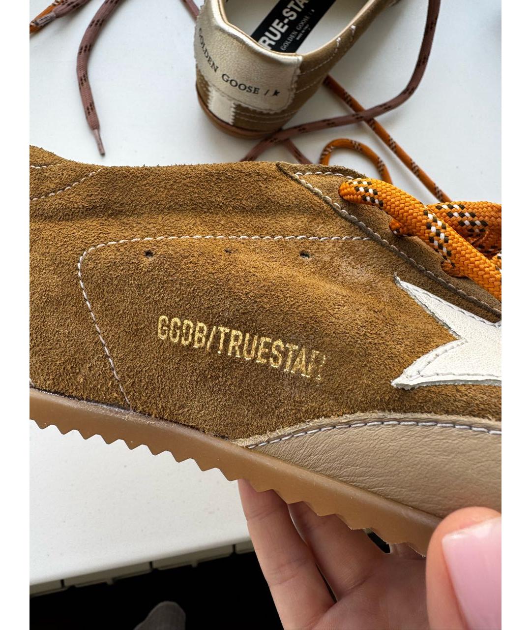 GOLDEN GOOSE DELUXE BRAND Коричневые замшевые кроссовки, фото 6