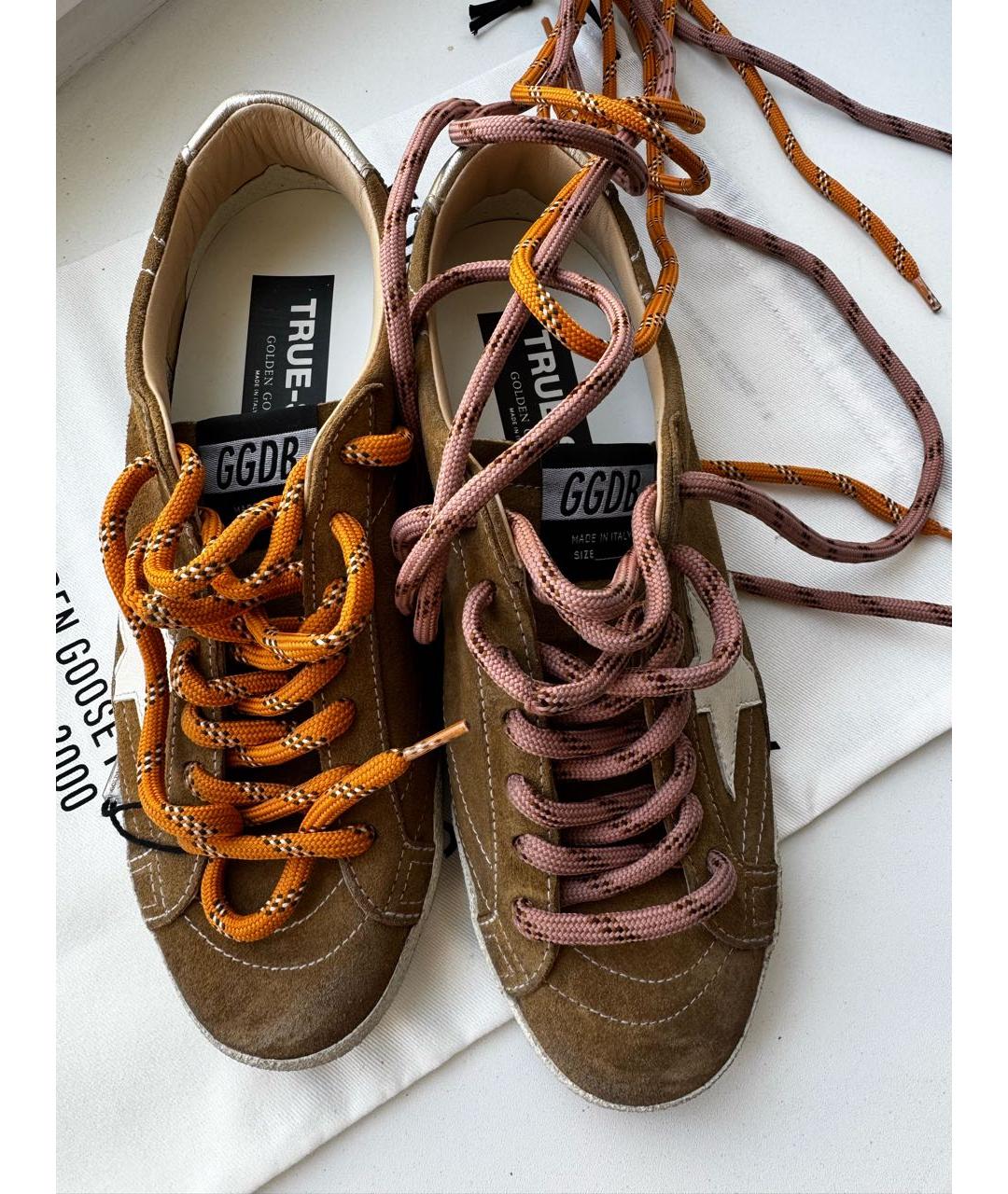 GOLDEN GOOSE DELUXE BRAND Коричневые замшевые кроссовки, фото 2