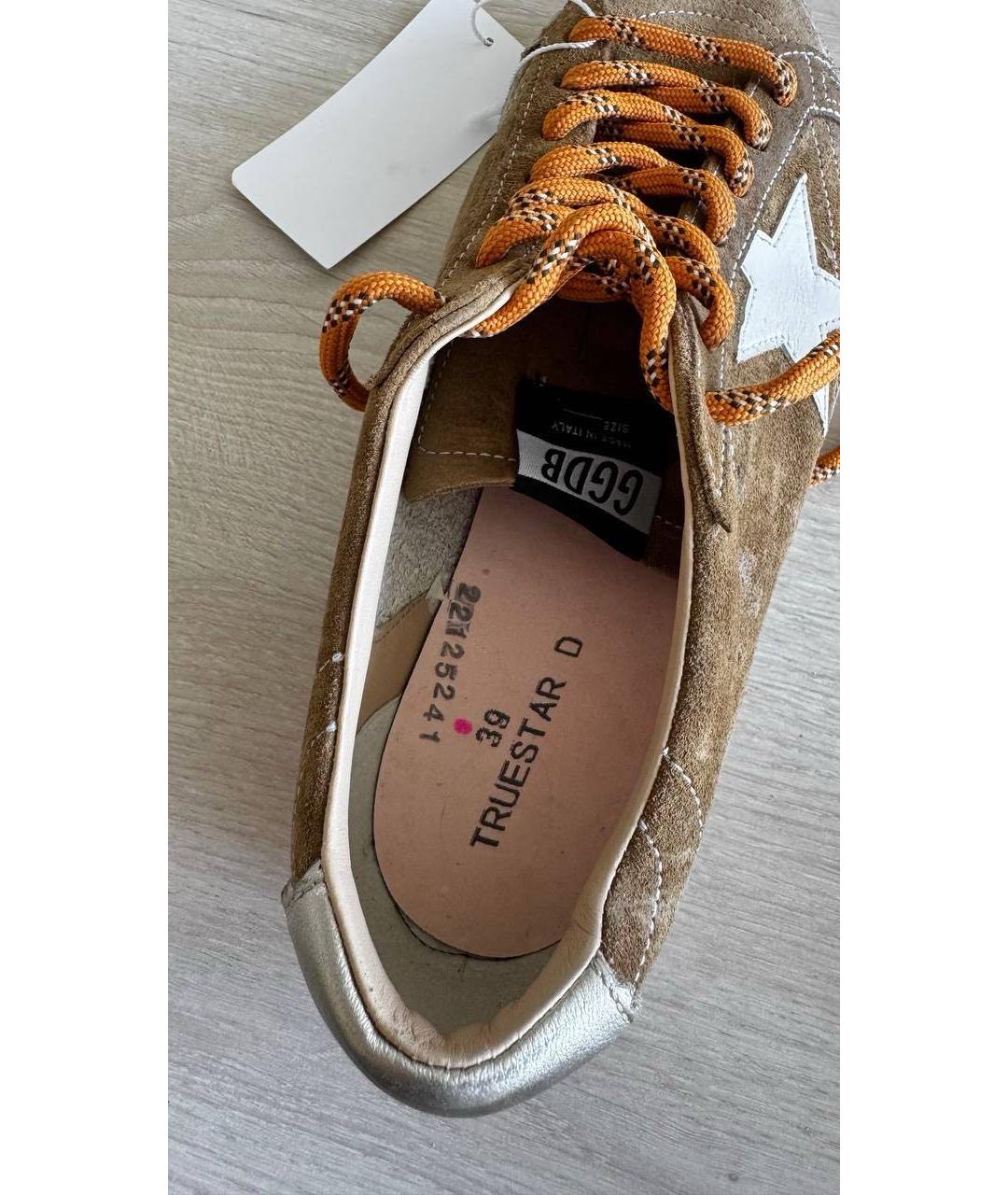 GOLDEN GOOSE DELUXE BRAND Коричневые замшевые кроссовки, фото 4