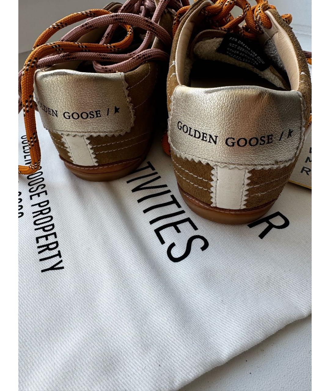 GOLDEN GOOSE DELUXE BRAND Коричневые замшевые кроссовки, фото 3