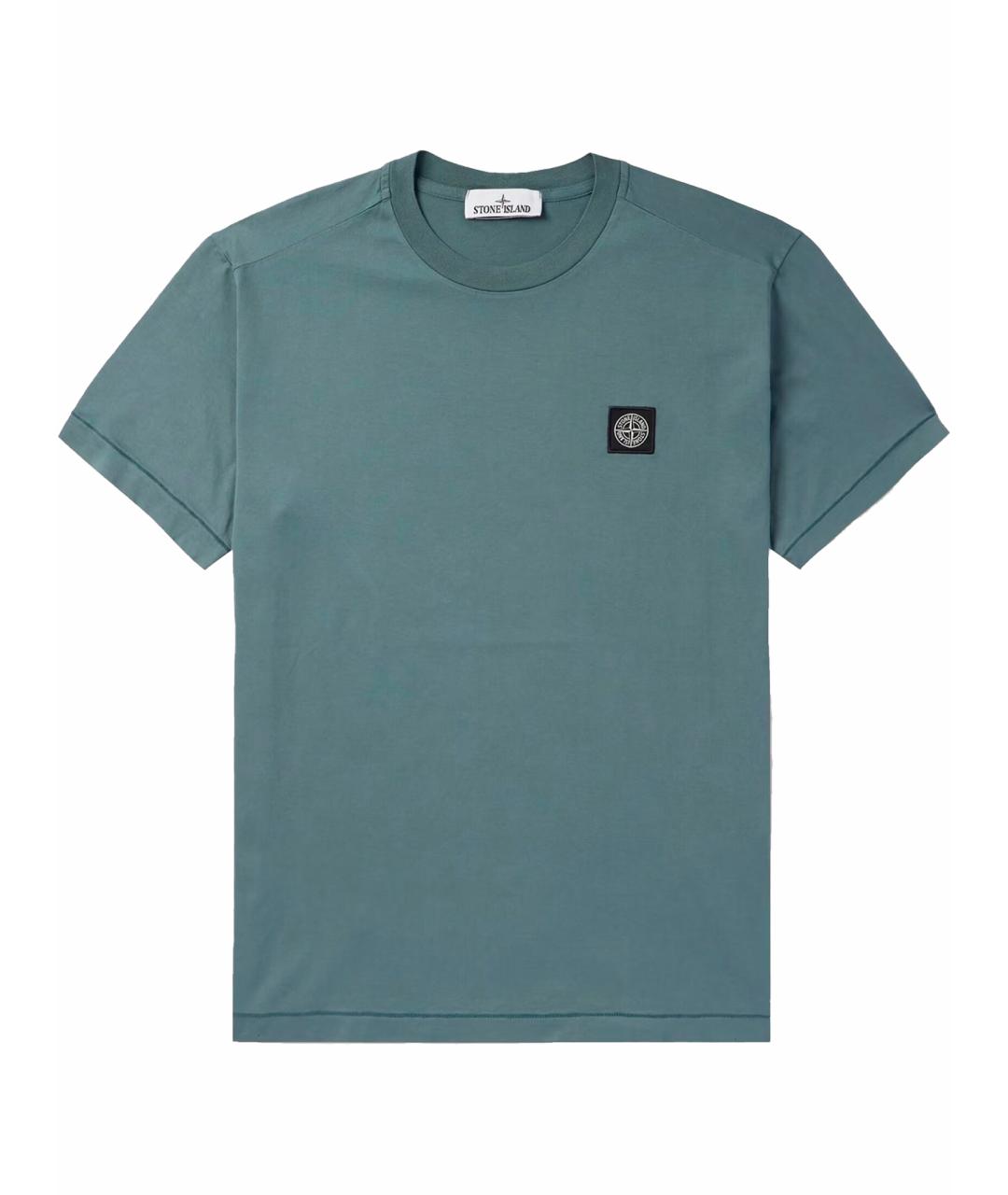 STONE ISLAND Зеленая хлопковая футболка, фото 4