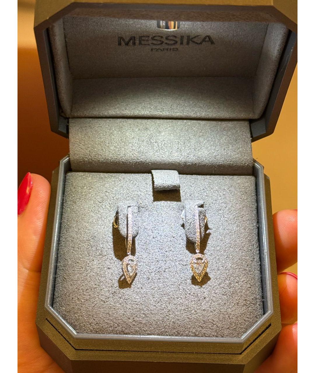 MESSIKA Серебряные серьги из белого золота, фото 3