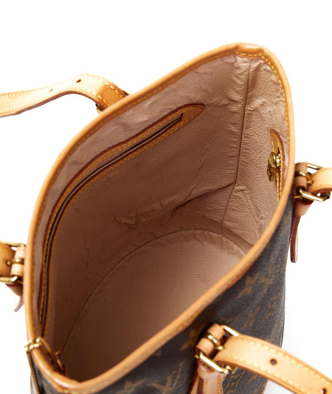 LOUIS VUITTON Коричневая кожаная сумка через плечо, фото 4