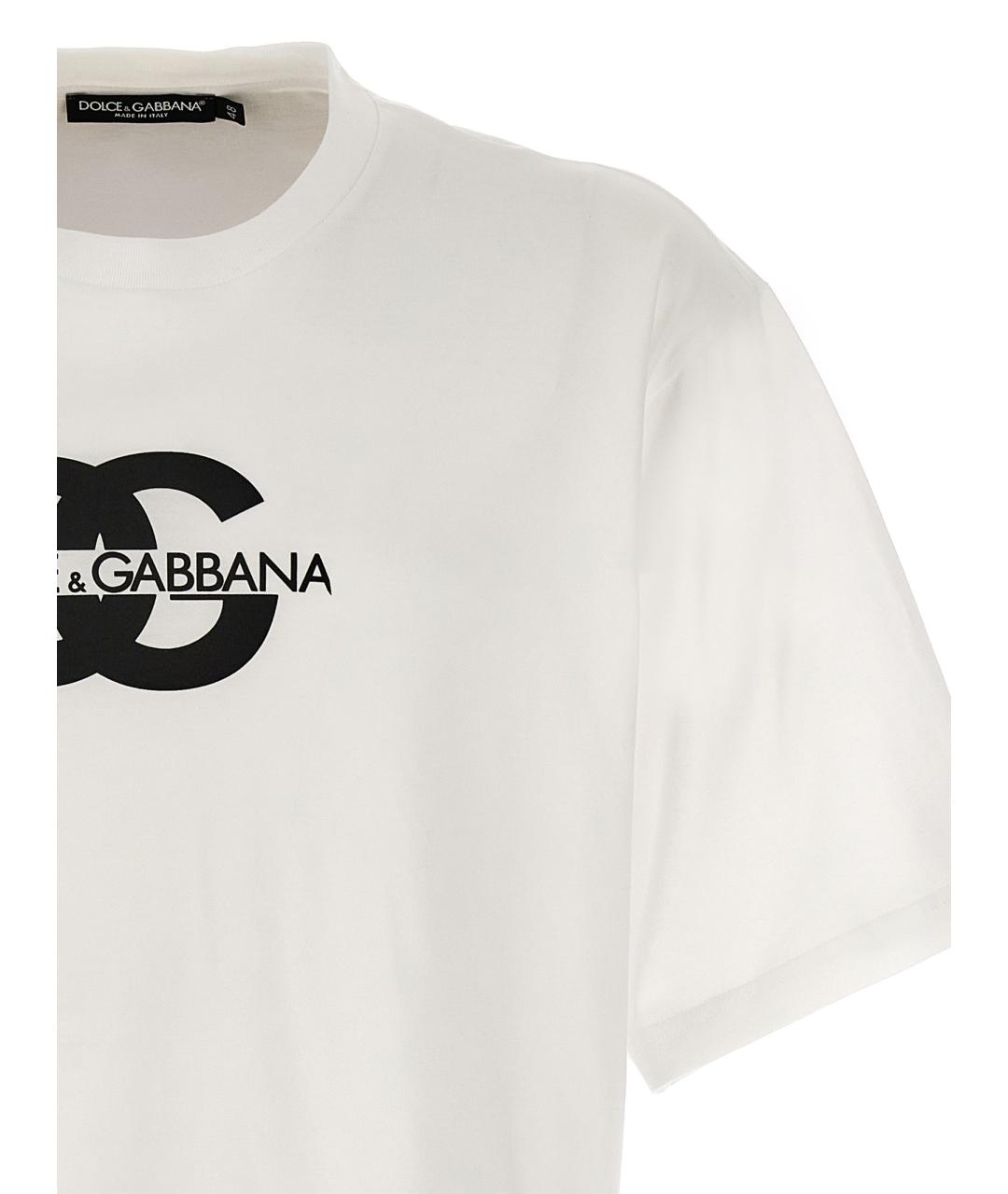 DOLCE&GABBANA Белая хлопковая футболка, фото 3