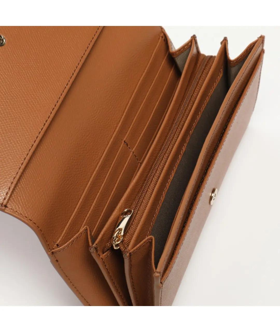 FURLA Коричневый кожаный кошелек, фото 3