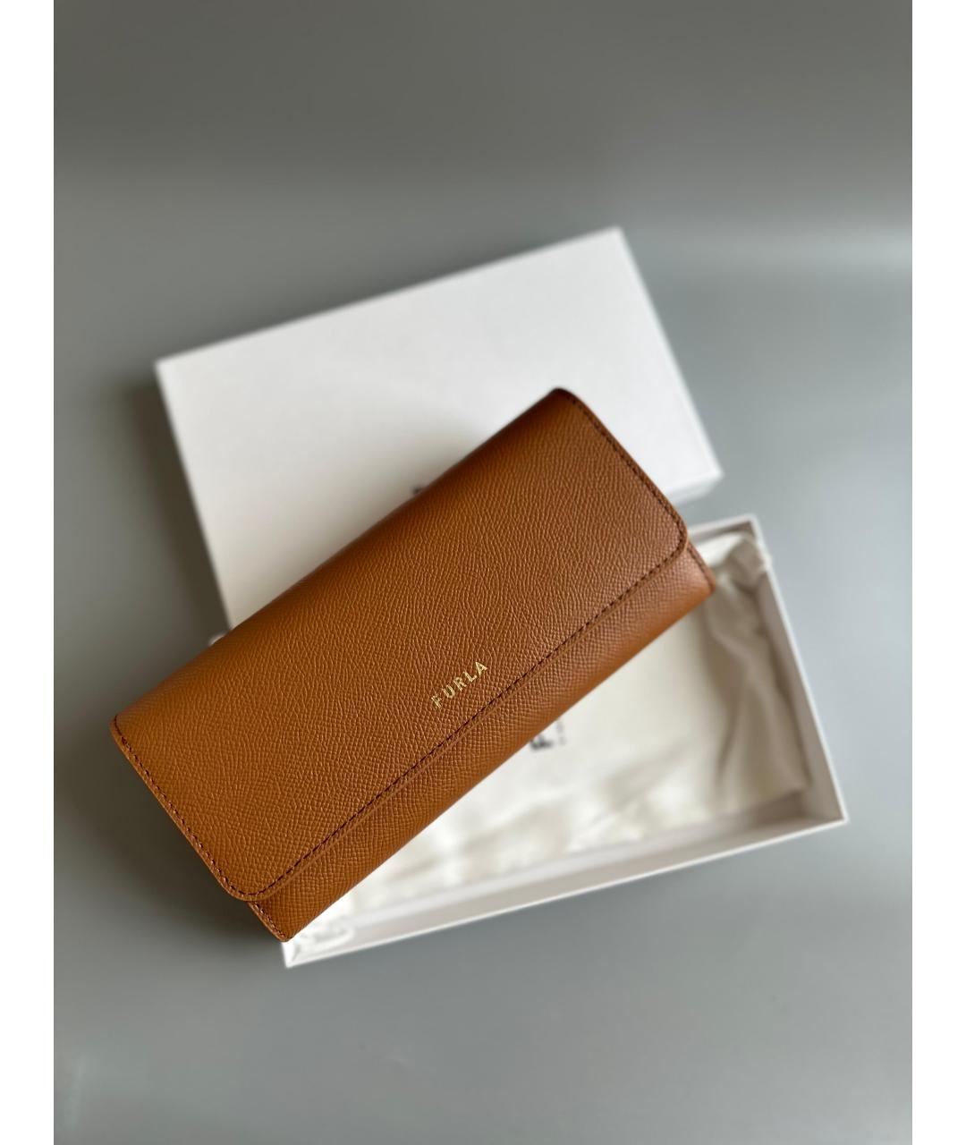 FURLA Коричневый кожаный кошелек, фото 5