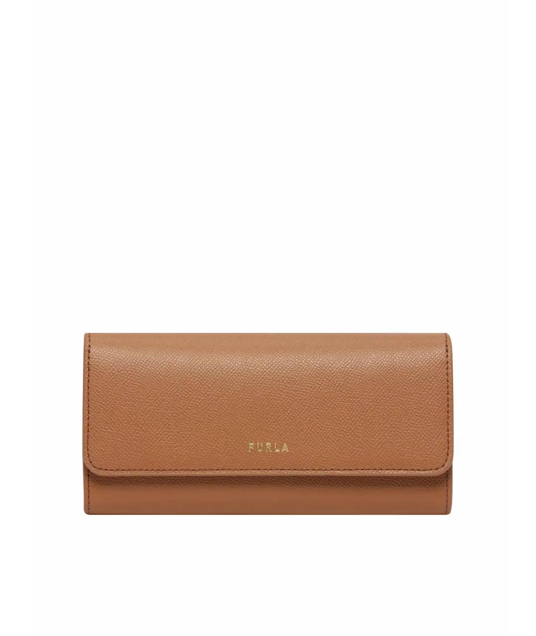 FURLA Коричневый кожаный кошелек, фото 1