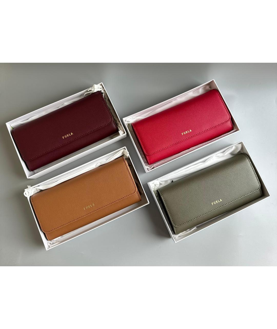 FURLA Коричневый кожаный кошелек, фото 8