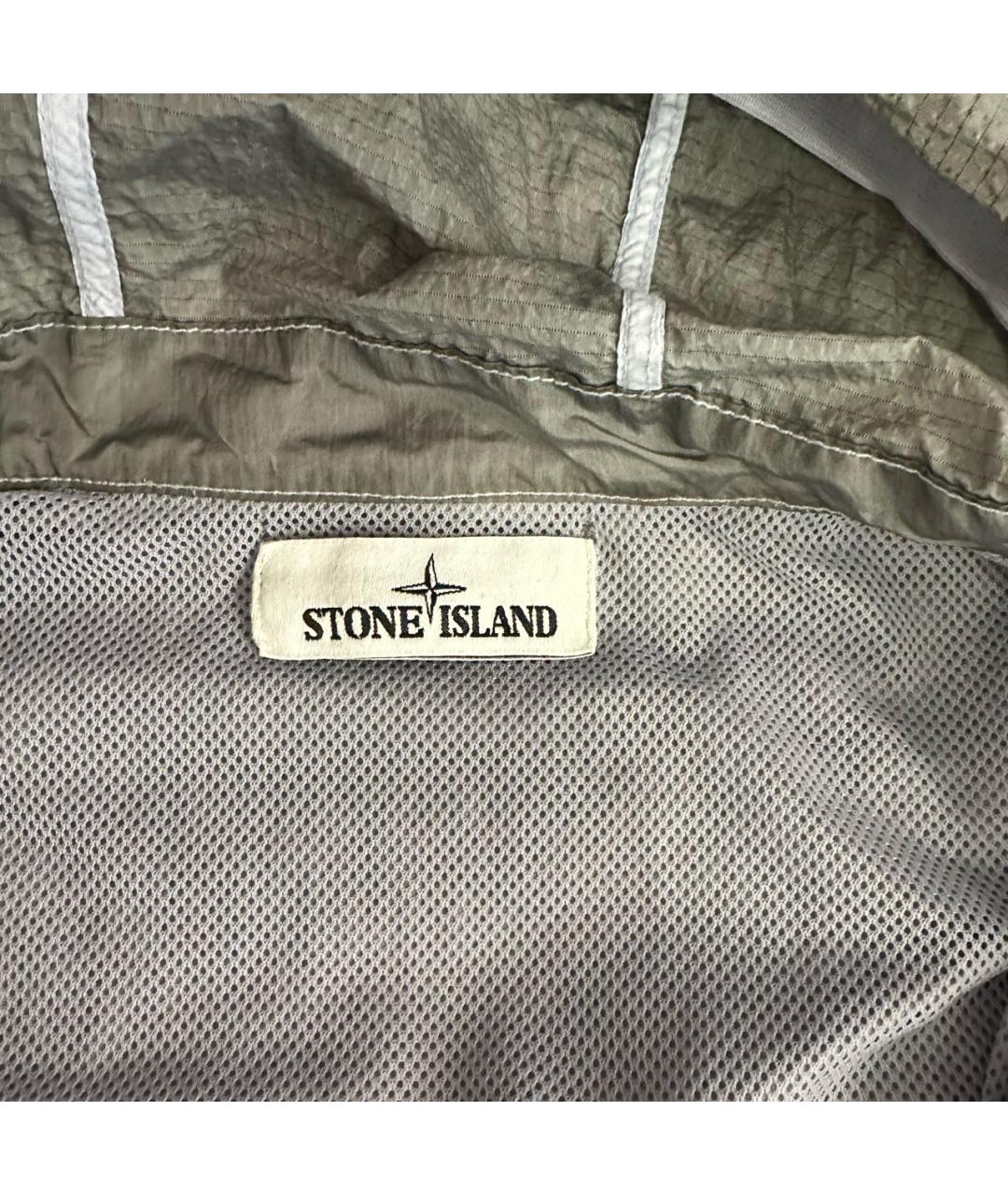 STONE ISLAND Серая полиамидовая куртка, фото 4