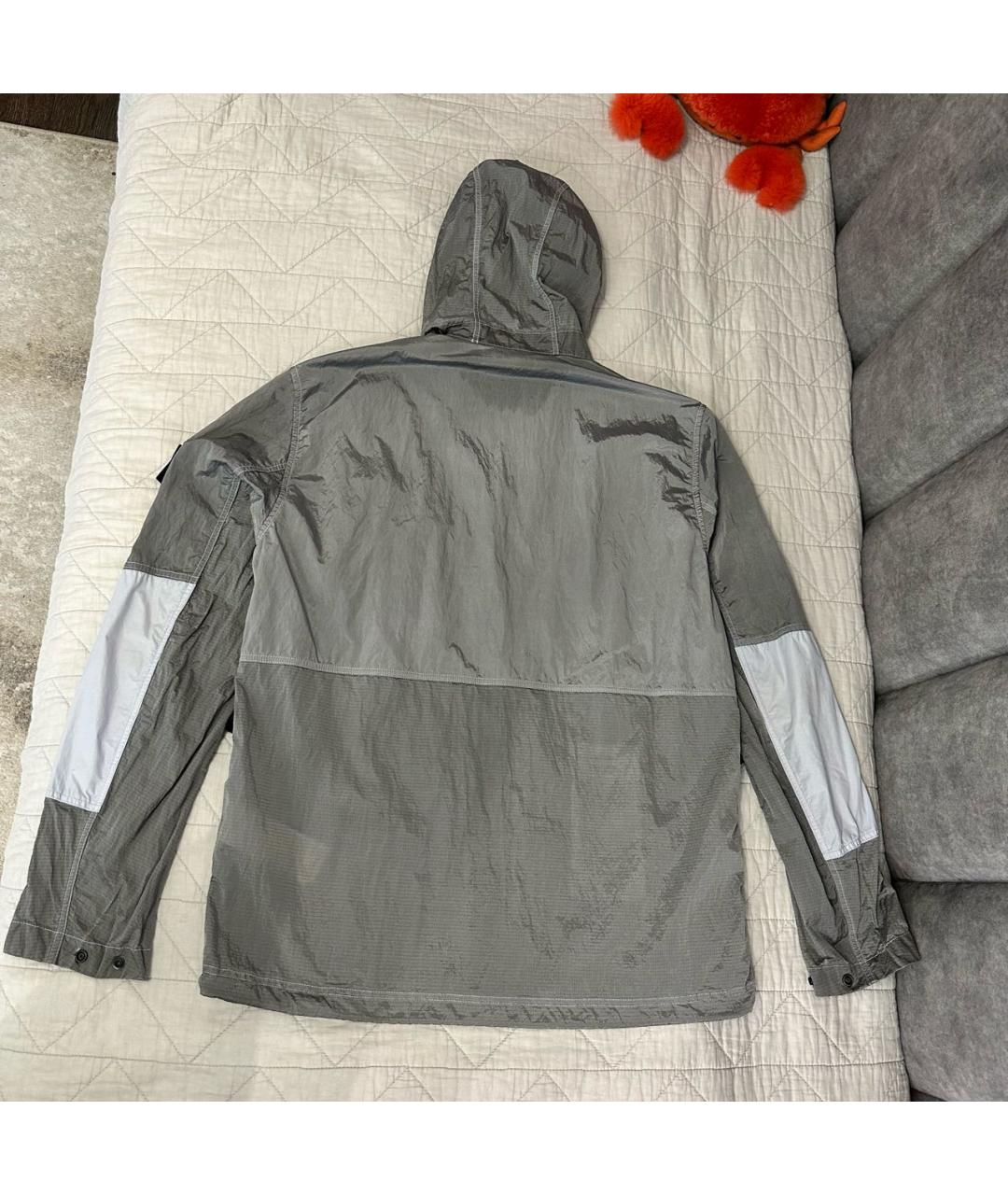 STONE ISLAND Серая полиамидовая куртка, фото 3