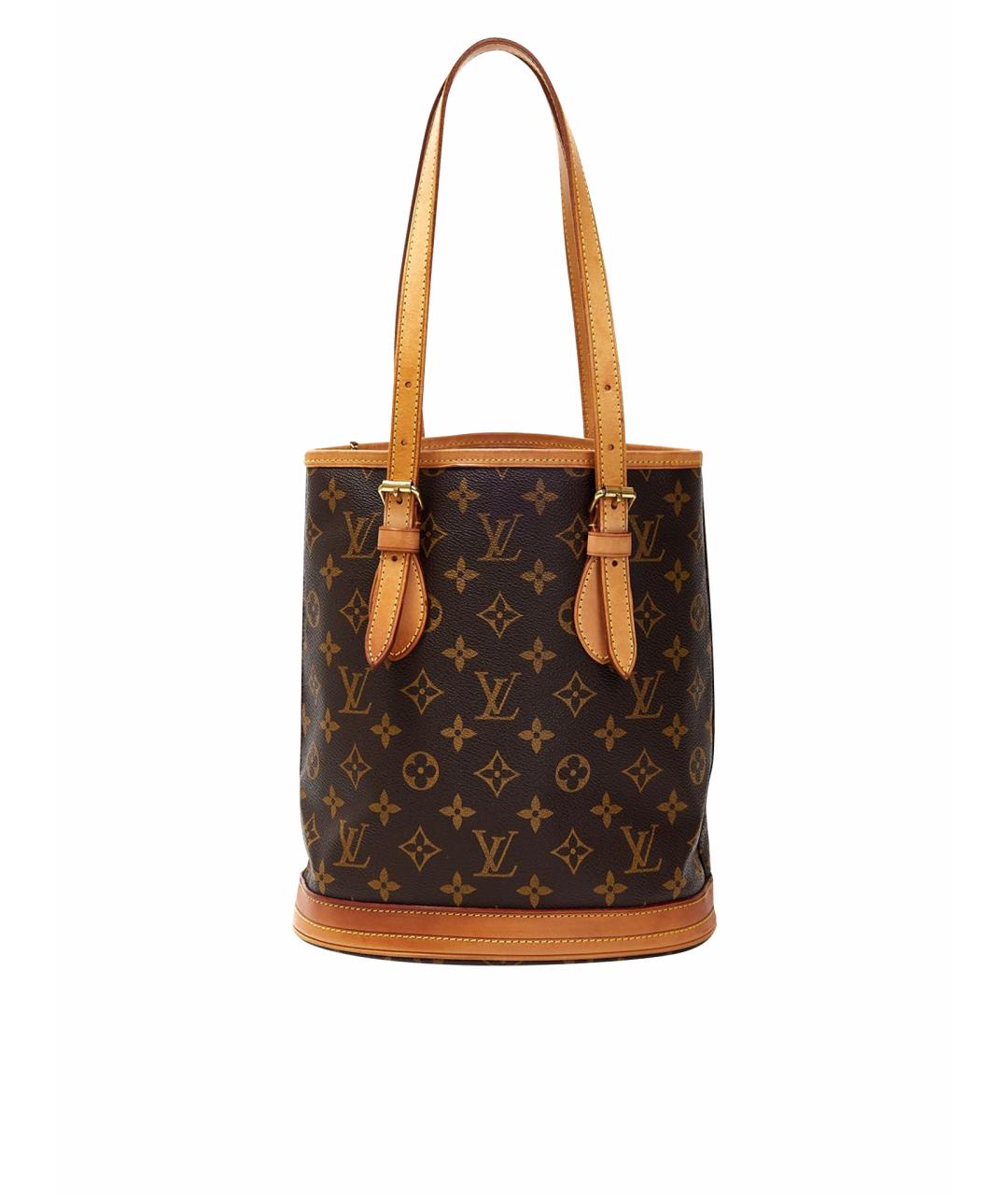 LOUIS VUITTON Коричневая кожаная сумка через плечо, фото 3