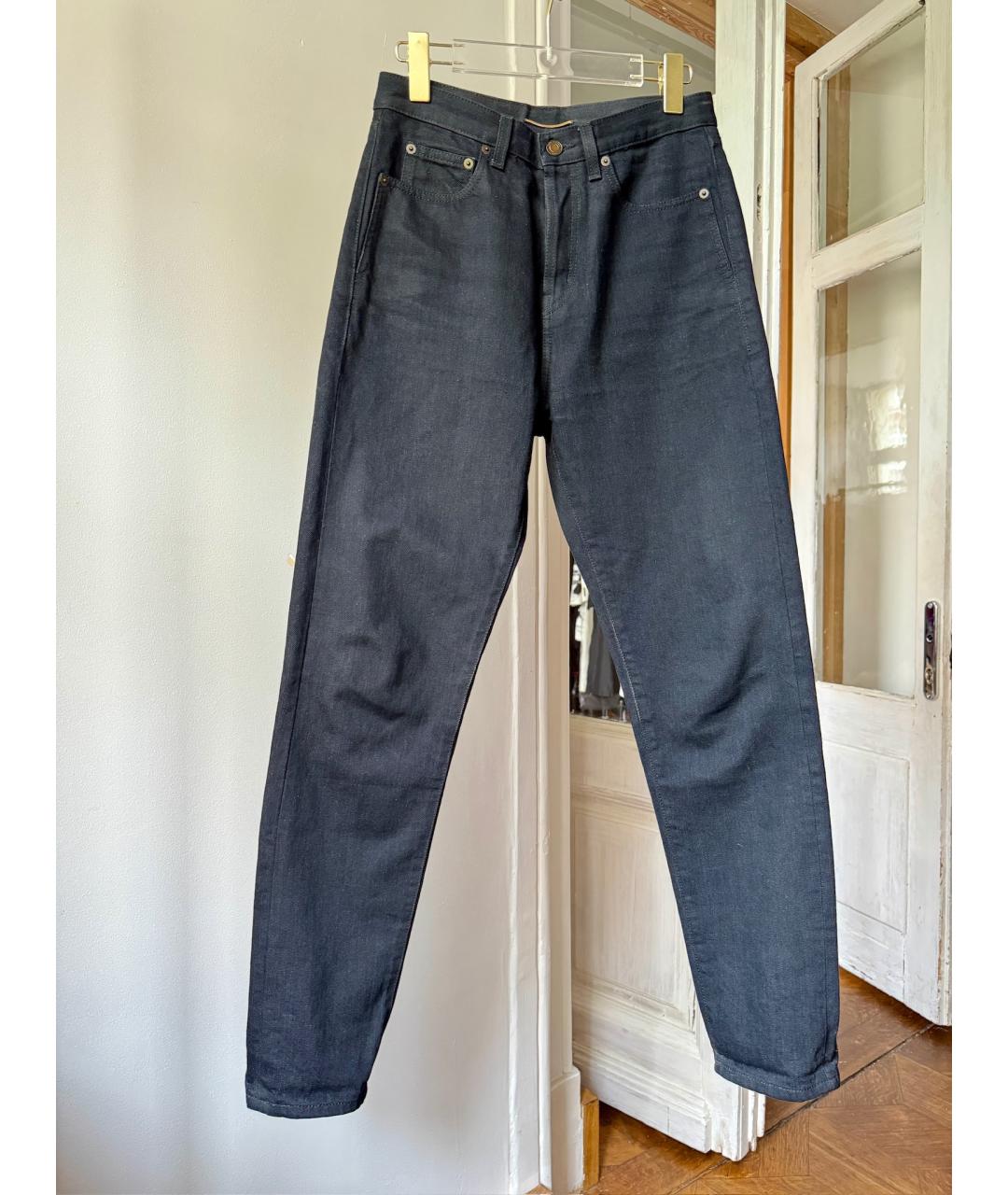 SAINT LAURENT Черные джинсы слим, фото 9