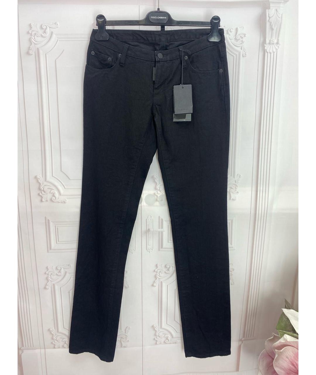 DSQUARED2 Черные хлопковые прямые джинсы, фото 6