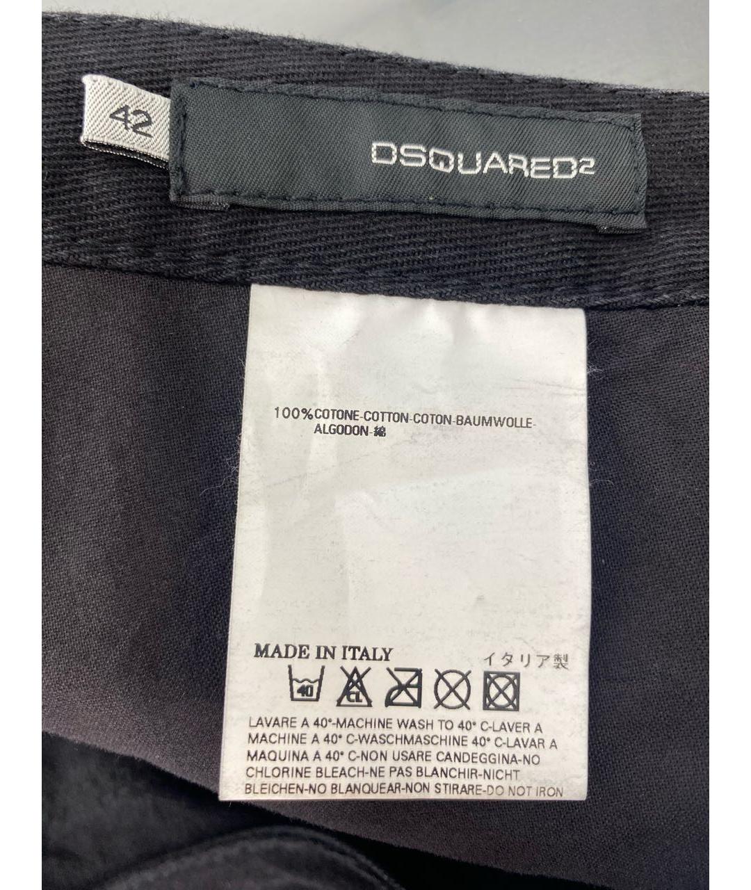 DSQUARED2 Черные хлопковые прямые джинсы, фото 5