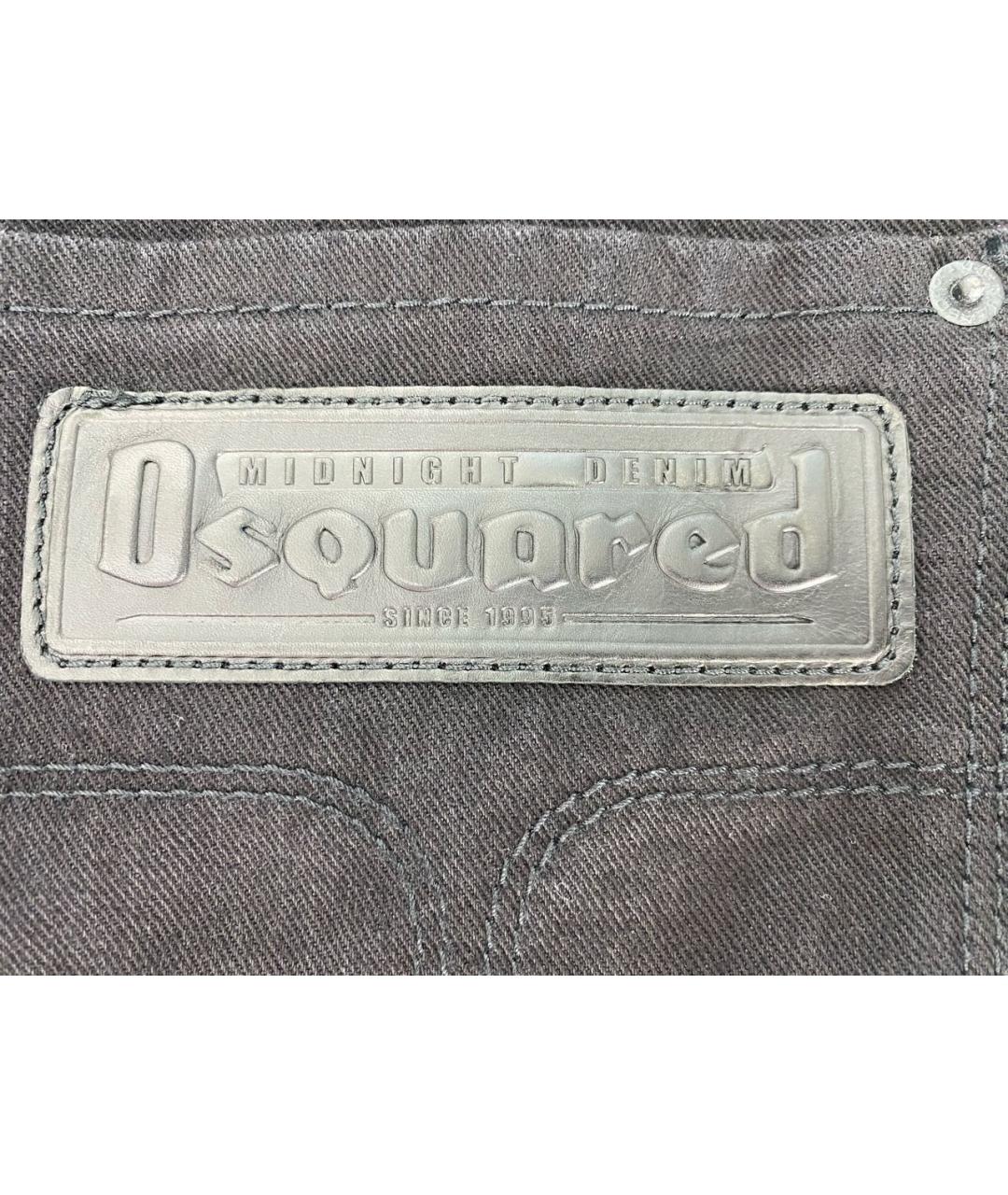 DSQUARED2 Черные хлопковые прямые джинсы, фото 4