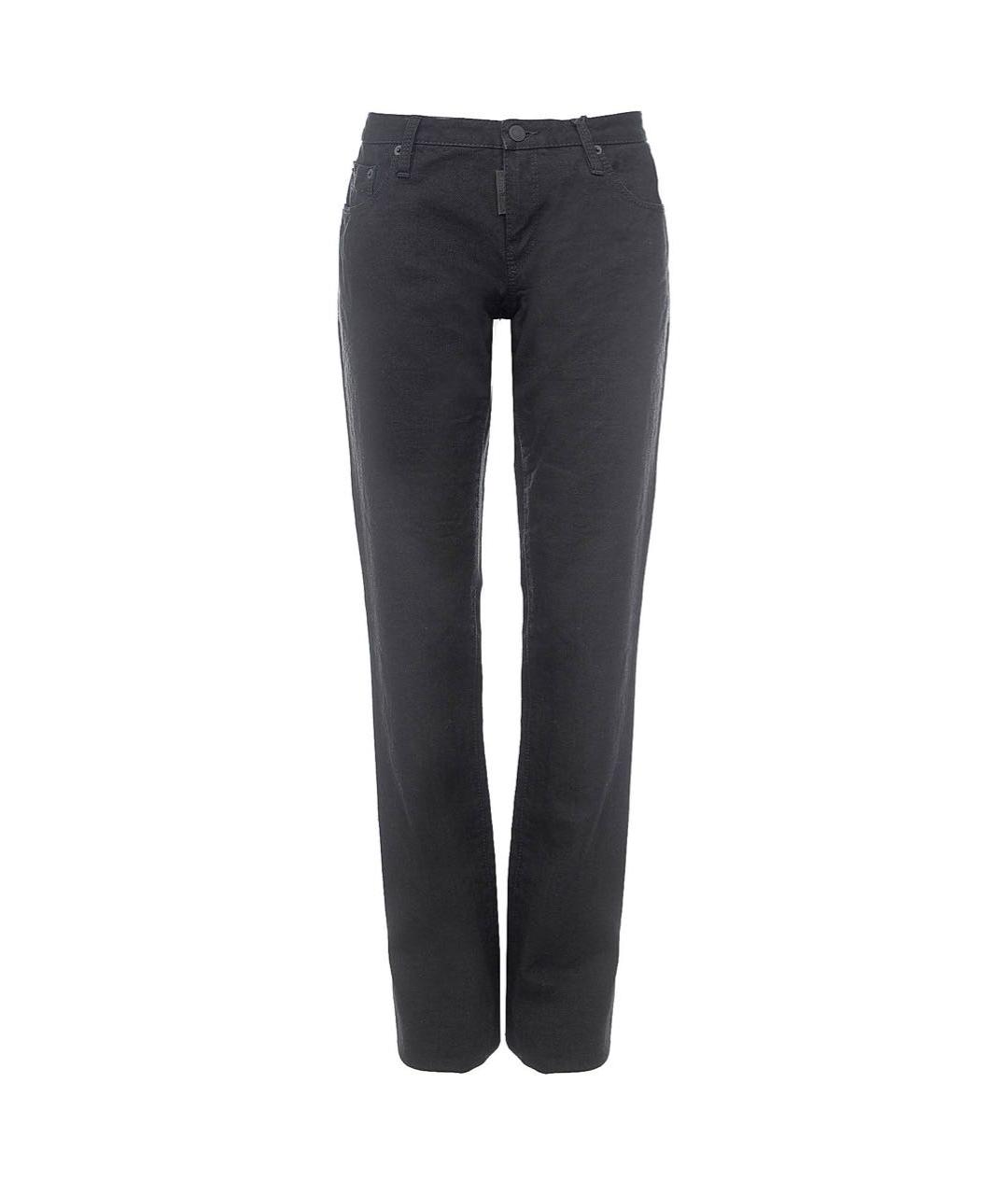 DSQUARED2 Черные хлопковые прямые джинсы, фото 1