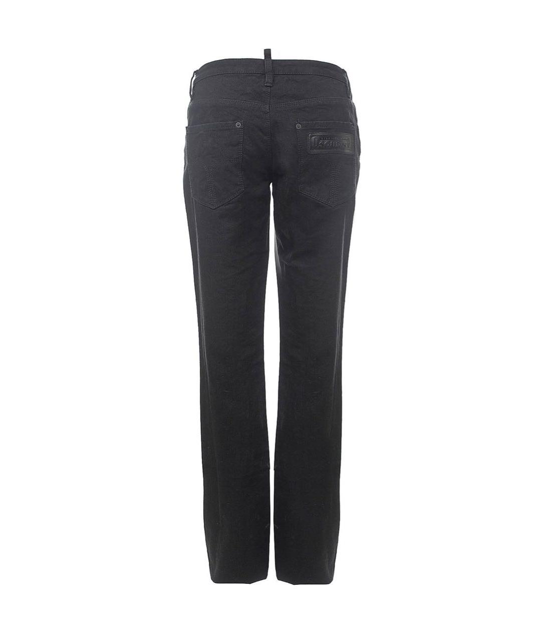 DSQUARED2 Черные хлопковые прямые джинсы, фото 2